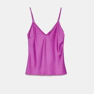 Women's Purple Satin Cami Top